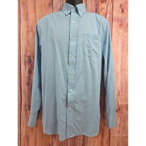 Southern Tide Intercoastal Shirt Medium Blue Check Nylon/Spandex